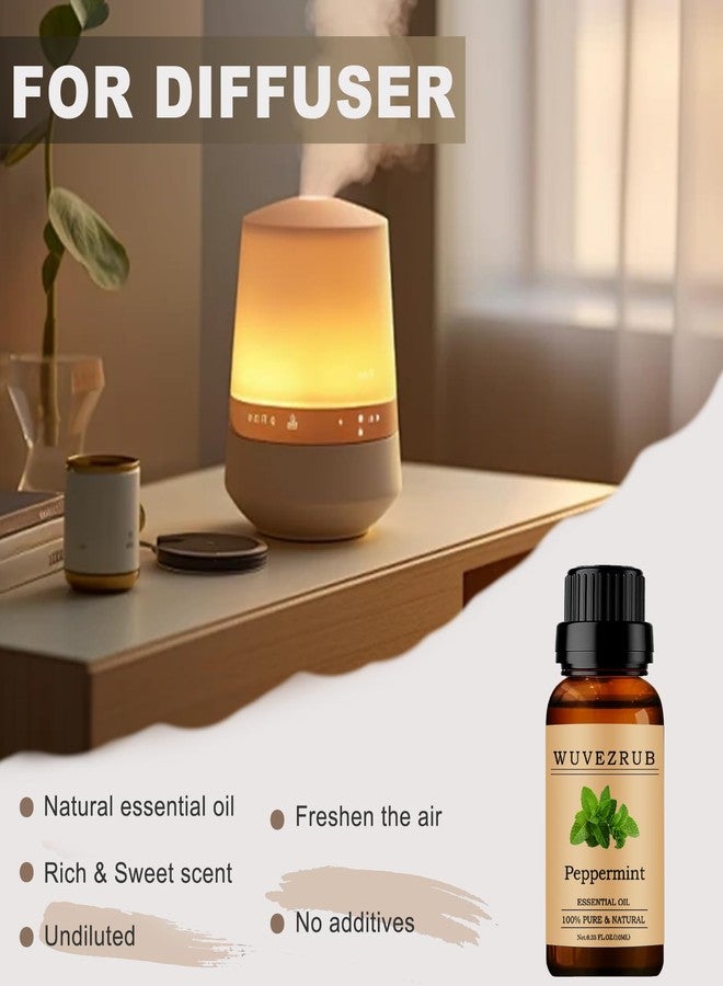Wuvezrub Peppermint Essential Oils 10ML, 100% Pure and Natural Essential Oil for Aromatherapy Diffuser - 0.33 Fl Oz/Peppermint - Image 5