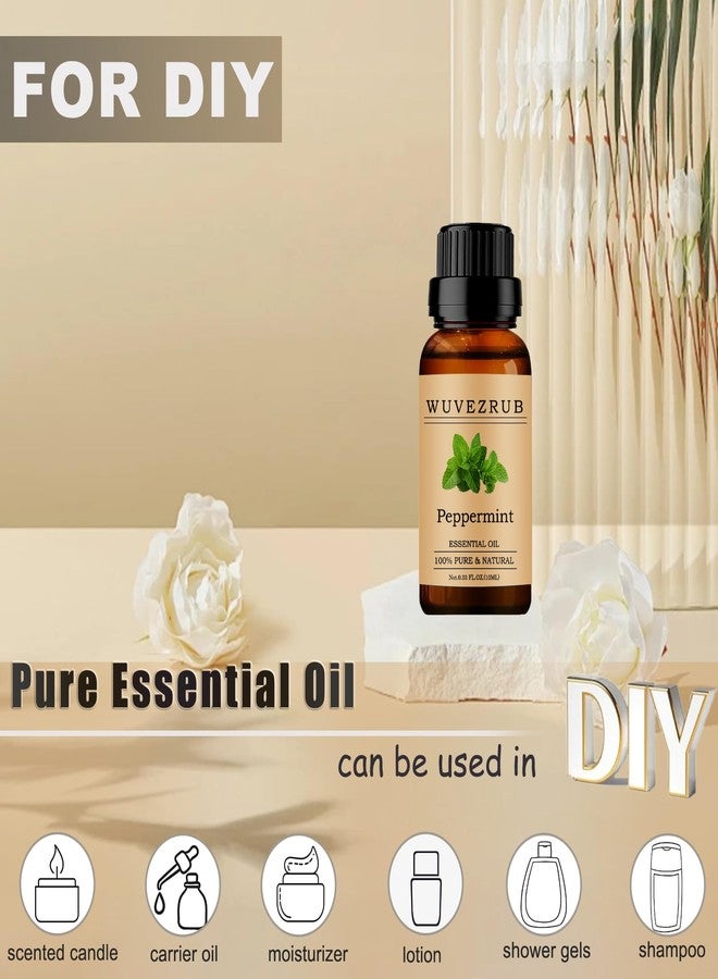 Wuvezrub Peppermint Essential Oils 10ML, 100% Pure and Natural Essential Oil for Aromatherapy Diffuser - 0.33 Fl Oz/Peppermint - Image 3
