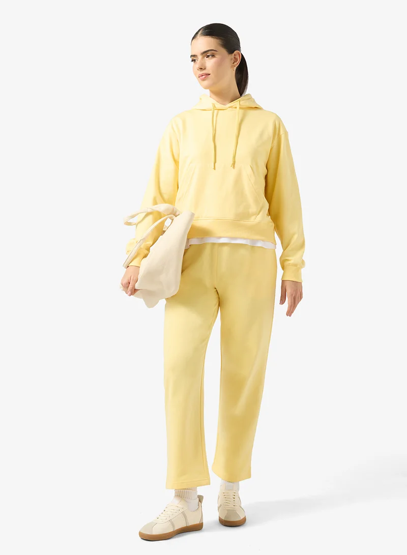 Ginger Basics Hooded Sweatshirt & Wide Leg Sweatpant Set