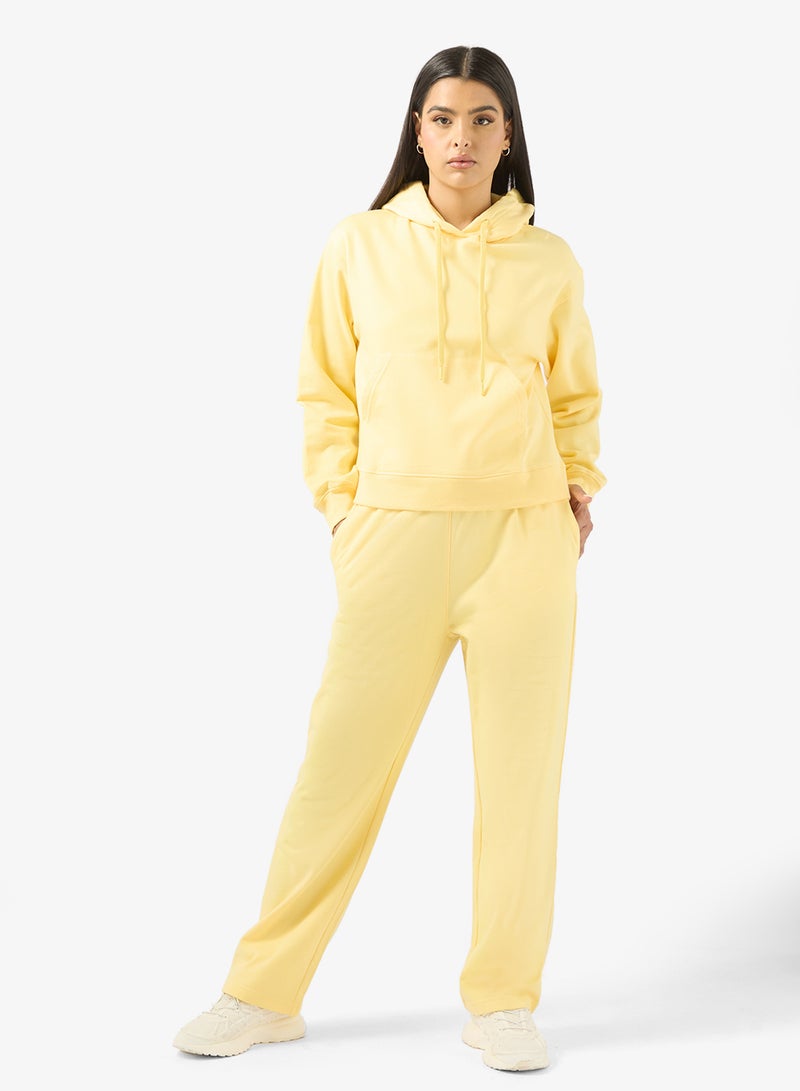 جينجر بيسيكس طقم سويت شيرت بغطاء رأس وبنطلون واسع الساق - Image 5