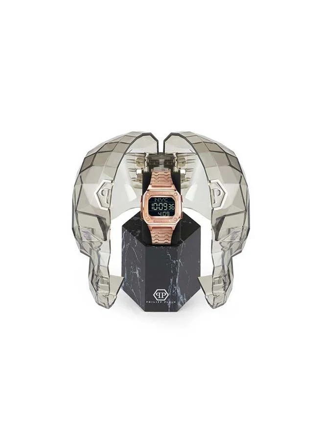 PHILIPP PLEIN Hyper $Hock Metal Digital Wrist Watch PWHAA0721 - 44mm - Pink