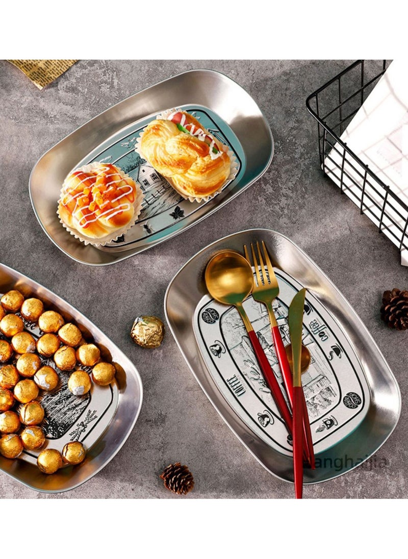 Hanghaijia Tinplate Outdoor Products Camping Tableware, Home Kitchen Fruit Dried Fruit Food Vegetable Storage Tray Fruit Bowls  - Image 5