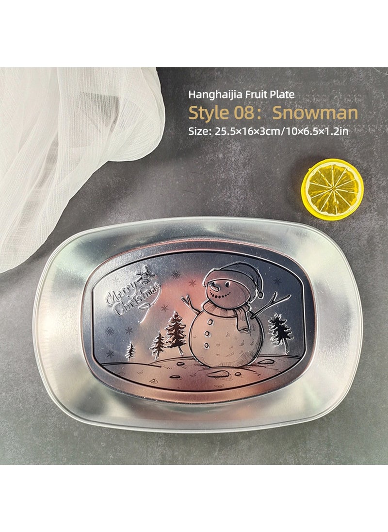Hanghaijia Tinplate Outdoor Products Camping Tableware, Home Kitchen Fruit Dried Fruit Food Vegetable Storage Tray Fruit Bowls  - Image 2