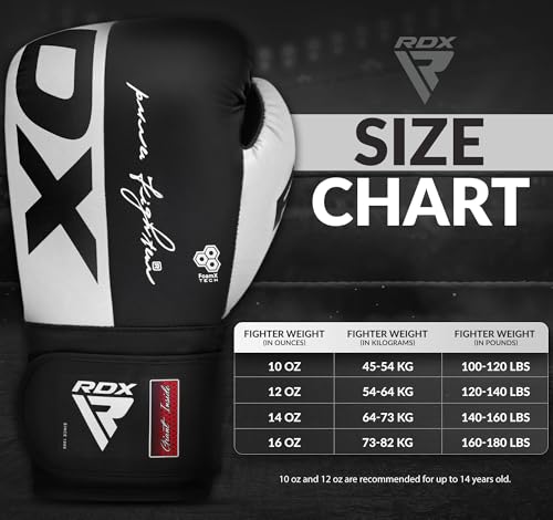 RDX Boxing Gloves, Maya Hide Leather Training Gloves for Muay Thai, Kickboxing, Sparring, Punch Bag, Punching Bag, Kickboxing Gloves, Martial Arts Training, Home Gym, Men, Women, 8 10 12 14 16 oz - Image 3