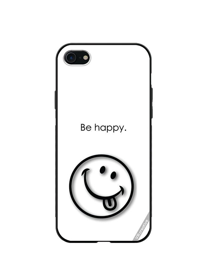 VR CREATIVE Protective Case Cover For Apple iPhone SE (2022) Be Happy Design Multicolour - Image 1