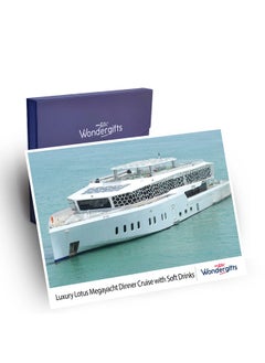 Wondergifts Lotus Mega Yacht Dinner Cruise with Soft Drinks for One – Elegant Evening with Dubai Marina Views  - Image 1