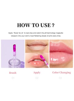 Flower Color Changing Lip Oil, Clear Lip Gloss, High-Shine Clear Temperature Color Change Lip Stain Lip Balm, Moisturizing Lip Oil Gloss Tinted For Lip Care And Dry Lips(Pink Flowers) - pzsku/ZF6412605FA157E8816E9Z/45/_/1730433352/8c1631dd-475a-44fc-a3ad-e407e5ad7753