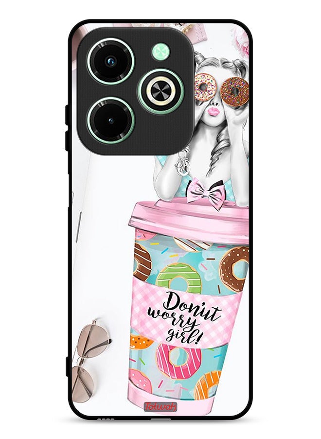 Tolwak Infinix Hot 40i 4G Protective Case Cover Donut Worry Girl - Image 1