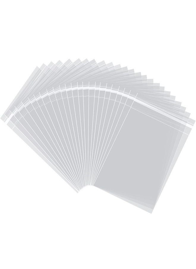 AIRSUNNY 100PCS 5-1/2" x 7-1/4" Crystal Clear, Protective Polypropylene Storage Bags, with Flap, 100 Bags 