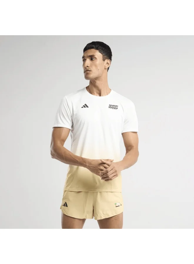 Adidas Adidas Desert Runner Tee Men M Beige Running T-Shirts For Men