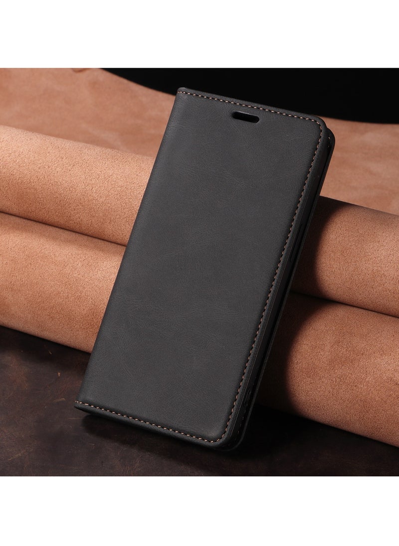 جي كي كي مناسب لحالة هاتف Samsung Galaxy S23 Ultra، حالة محفظة جلدية فاخرة، حالة محفظة جلدية بتصميم كلاسيكي مع فتحة للبطاقة، وحالة هاتف قابلة للطي بفتحة مغناطيسية بقياس 6.8 بوصة لحالة هاتف Galaxy S23 Ultra، ال  - Image 2