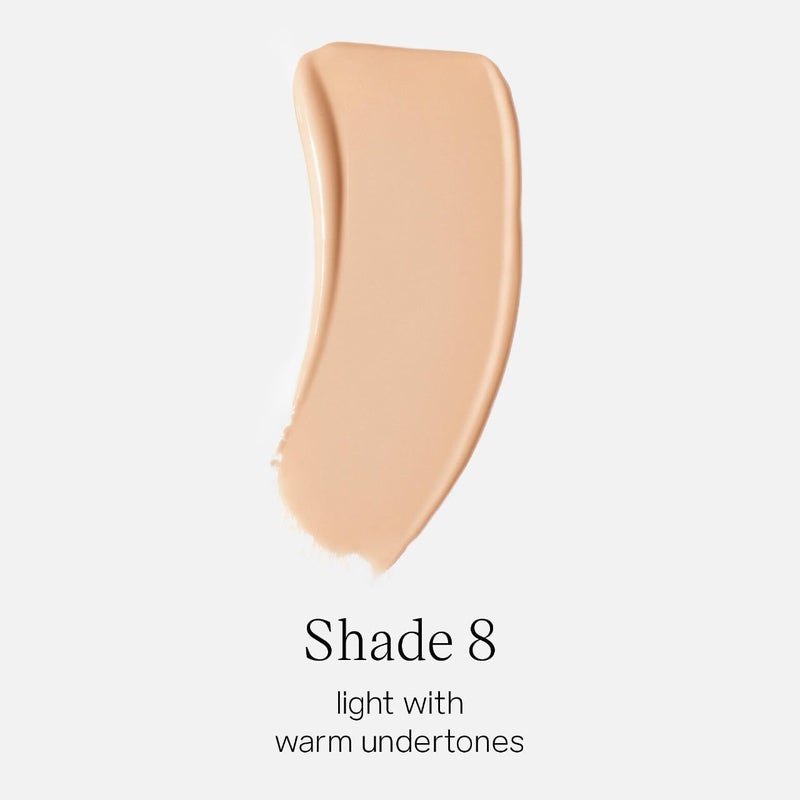 Saie Glowy Super Skin Tint Liquid Foundation - Weightless + Dewy Foundation with Lightweight Medium Coverage - Hydrating Face Makeup + Skin Care Serum Hybrid with Hyaluronic Acid - Shade 8 (1.01 oz) - Image 2