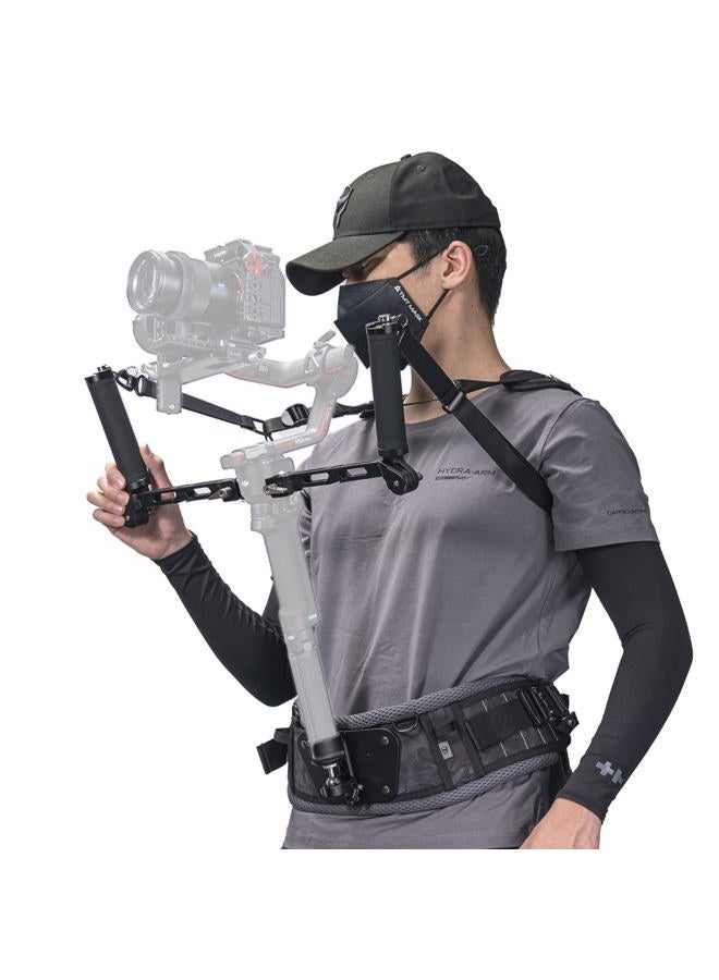Tilta Lightweight Dual Handle Gimbal Support System | Compatible with DJI Ronin RS3 Pro/ RS4/ RS4 Pro | Ergonomic Support for Long Shoots | GSS-T04-DHB2 (Support Vest with Handles)  - Image 1