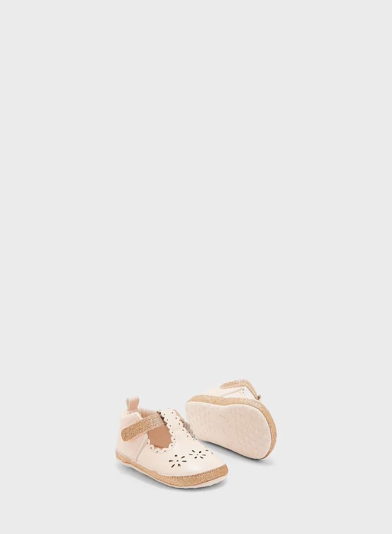 mothercare Pink T-Bar Pram Shoes