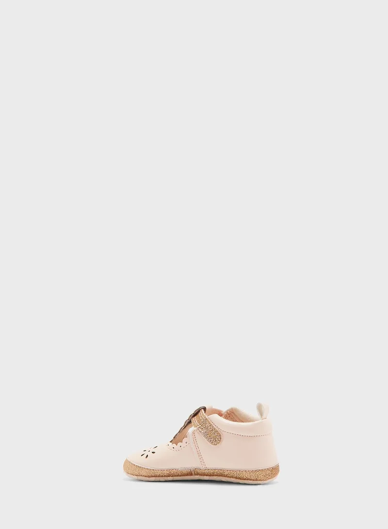 mothercare Pink T-Bar Pram Shoes