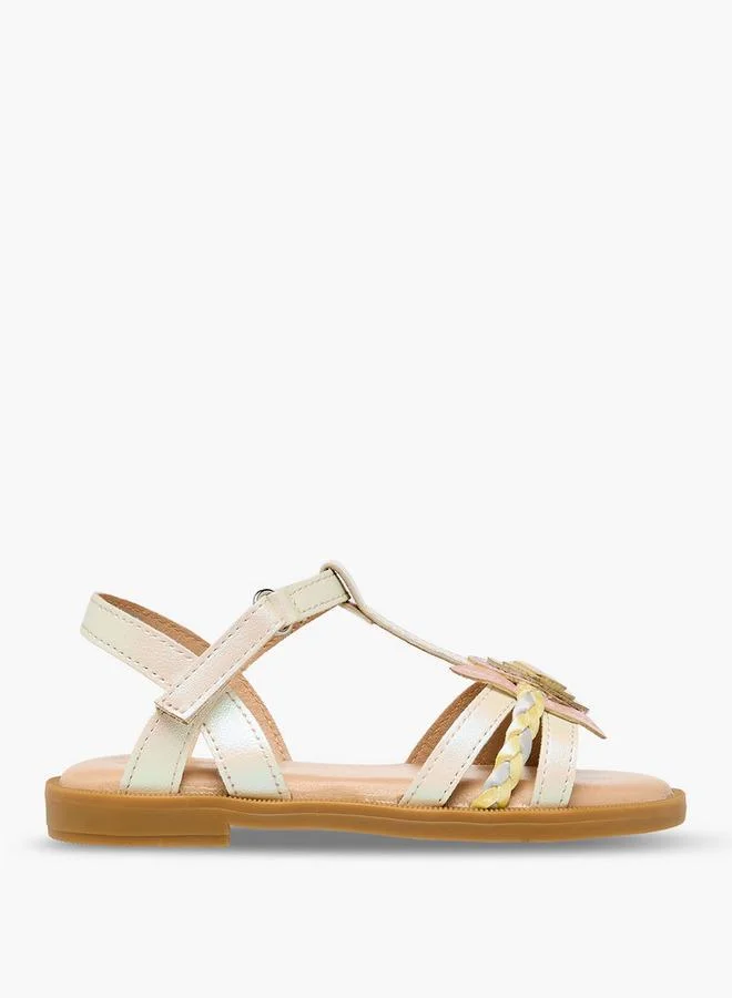 JUNIORS Girls Hook & Loop Strap Sandals