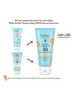 Babo Botanicals Babo Botanicals Sensitive Baby Mineral Sunscreen Lotion SPF50 - Natural Zinc Oxide - Face & Body - Fragrance-Free - Water-Resistant - EWG Verified - Vegan - Extra Sensitive Skin - For Babies & Kids  - Image 2