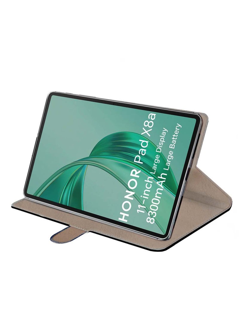 Wtech Honor Pad X8a 2024 (11 inch) WTech PU Leather Magnetic Closure Flip Case Cover - Dark Green - Image 4