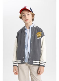 DeFacto Boy Oversize Fit Band Neck Long Sleeve Knitted Cardigan  - Image 2