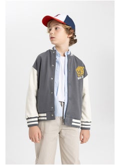 DeFacto Boy Oversize Fit Band Neck Long Sleeve Knitted Cardigan  - Image 4