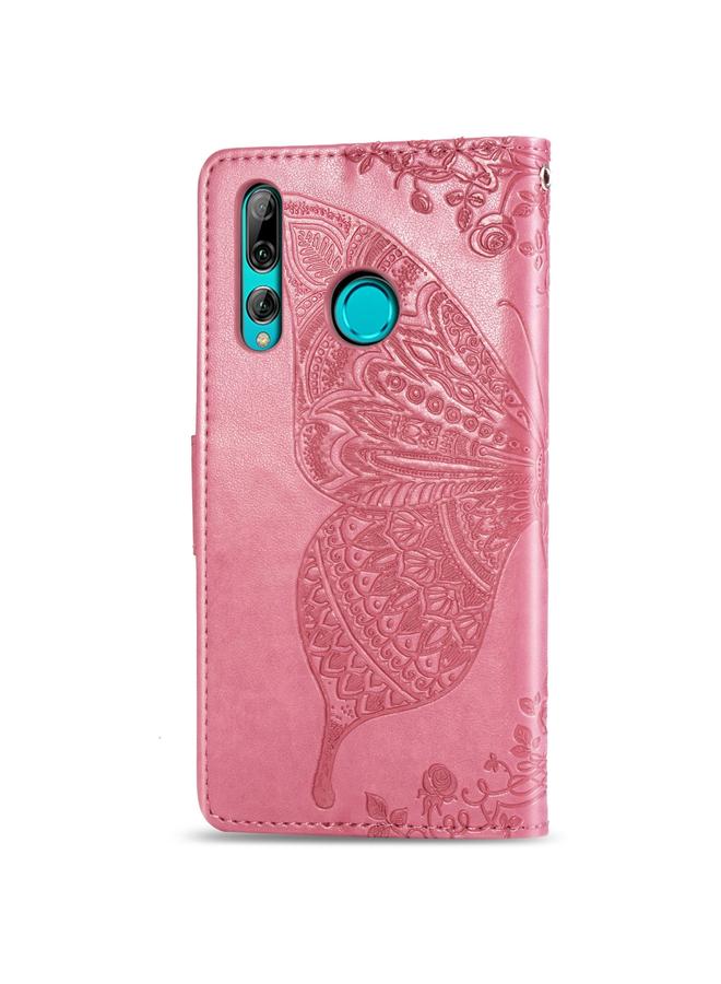 اس-توب جراب جلدي أفقي قابل للطي بتصميم زهور حب الفراشات لهاتف Huawei Y9 Prime - Image 4