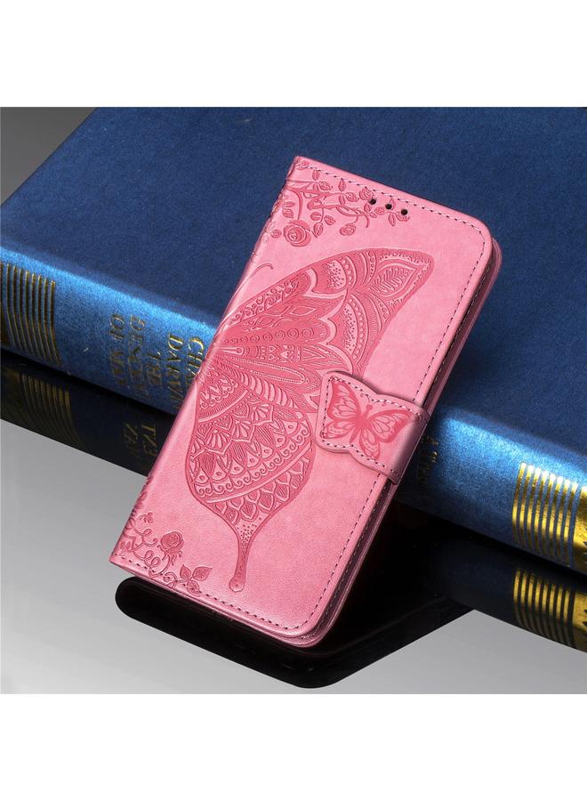 اس-توب جراب جلدي أفقي قابل للطي بتصميم زهور حب الفراشات لهاتف Huawei Y9 Prime - Image 2