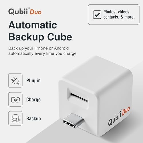 MAKTAR Qubii Duo USB-C iPhone External Storage & Photo Saver for iPhone - Personal Cloud Storage Device, Picture Storage & Auto Backup (microSD Required) - Image 2