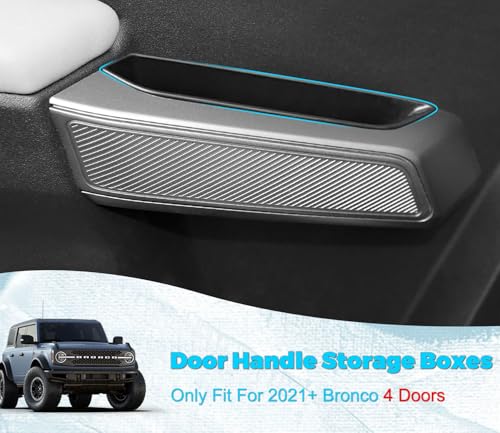 GZSH 2025 Upgrade 4 PCS Door Handle Storage Box Compatible with Ford Bronco 20212025 Not for Sport2 Door NoSlip Storage Box for Ford Bronco accessories 20212025 Pockets Storage to Store Minor Things - Image 3