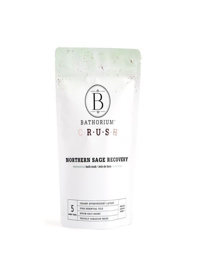Bathorium Northern Sage Recovery Crush, Revitalizing Bath Soak, Dead Sea & Epsom Salt, Sage, Pine, Eucalyptus, pH-Balanced for Women, 5+ Baths, 21 oz - Image 1