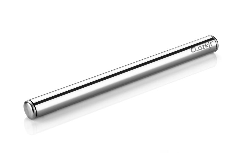 Clazkit Stainless Steel Rolling Pin Chapati Belan Best Kitchen Accessories Roti Roller Size (Dia 25 Mm X 31.8 Cm) - Image 1