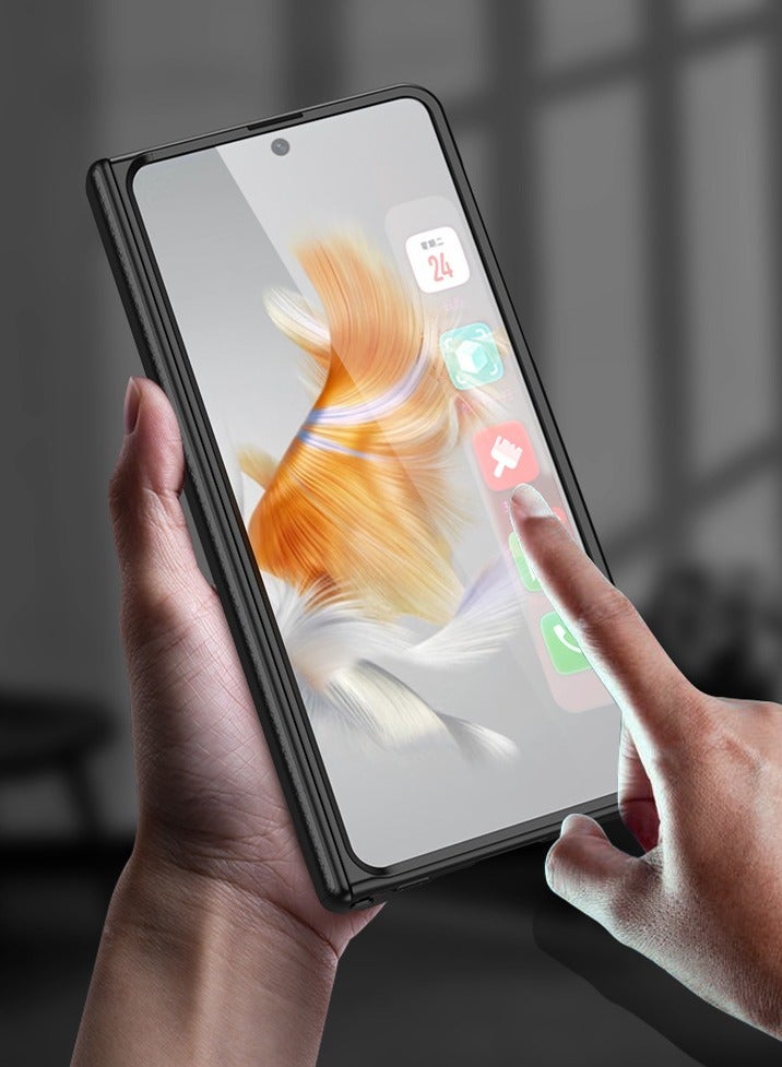 general Compatible with Huawei Mate X3 Magnetic Hinge Leather Case Tempered Glass Stand Holder Frosted Plastic Full body Protection Cover For Mate X3 - Image 2