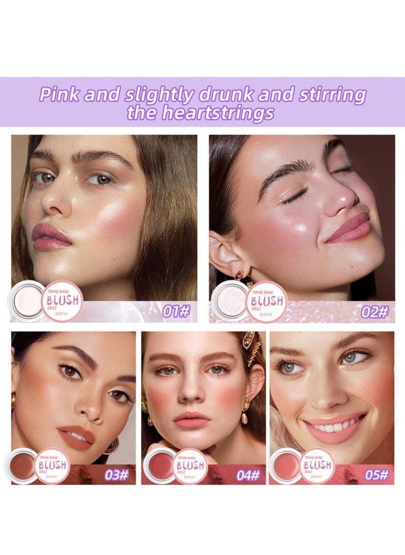 QiBest Matte Moisturizing Makeup Blush Long Lasting Multi use Easy to Apply Anti Smudge Natural Makeup Cream Blush Matte Fine Blendable Blush 5g  - Image 2