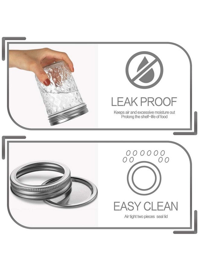 VERONES Wide Mouth Mason Jars 16oz, 6 Pack 16 oz Wide Mouth Mason Jars with Lids and Bands, Ideal for Jam, Honey, Wedding Favors, Shower Favors - Image 4