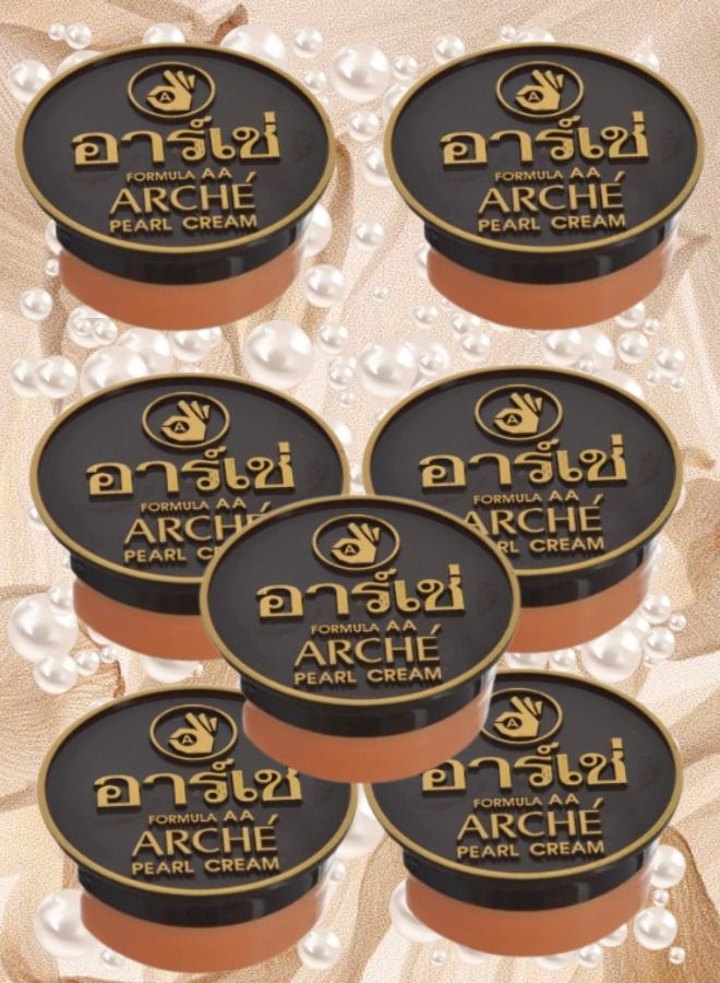 Arche 7 Pieces Arche Pearl Cream Beauty Cream Lightening Acne Prone Skin Whitening Anti Acne Covering Black Spots On The Face Sun Protection Softening The Skin Cream Before Makeup 3 Grams - Image 1