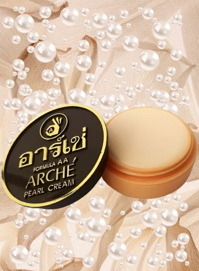 Arche 7 Pieces Arche Pearl Cream Beauty Cream Lightening Acne Prone Skin Whitening Anti Acne Covering Black Spots On The Face Sun Protection Softening The Skin Cream Before Makeup 3 Grams - Image 2