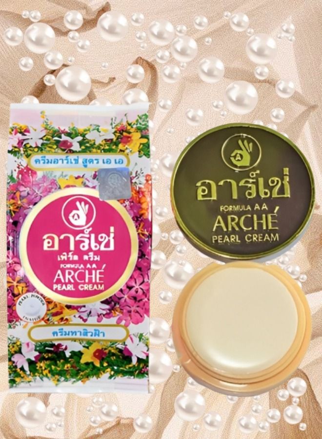 Arche 7 Pieces Arche Pearl Cream Beauty Cream Lightening Acne Prone Skin Whitening Anti Acne Covering Black Spots On The Face Sun Protection Softening The Skin Cream Before Makeup 3 Grams - Image 3