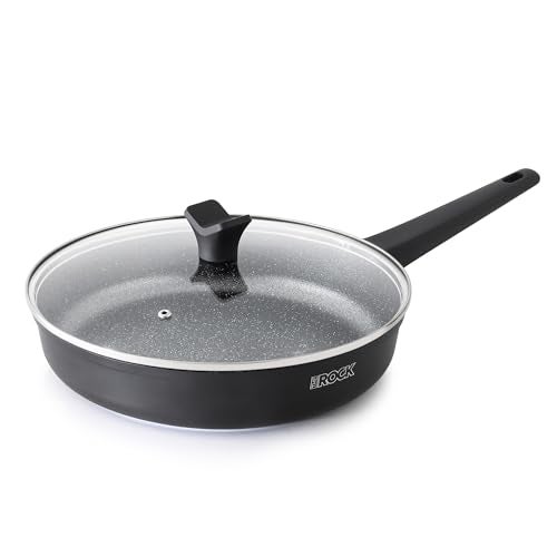 THE ROCK SOHO 11-Inch Non Stick Frying Pan with Lid – Nothing Sticks, Never Warps, Lasts Longer, Healthy Skillet with Heat-Resistant Handle, PFOA Free, Dishwasher Safe, Black - Image 1