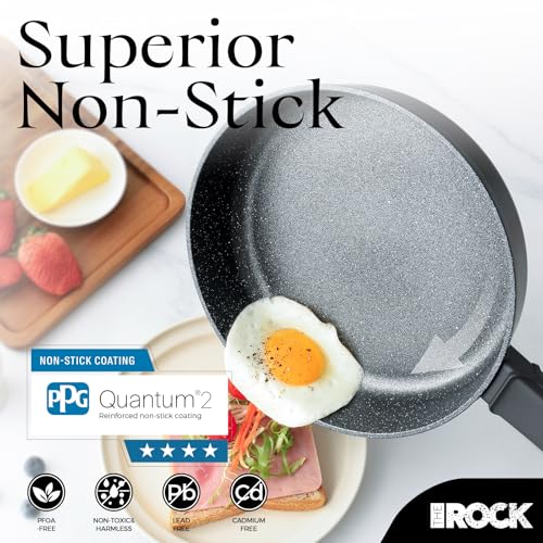THE ROCK SOHO 11-Inch Non Stick Frying Pan with Lid – Nothing Sticks, Never Warps, Lasts Longer, Healthy Skillet with Heat-Resistant Handle, PFOA Free, Dishwasher Safe, Black - Image 5