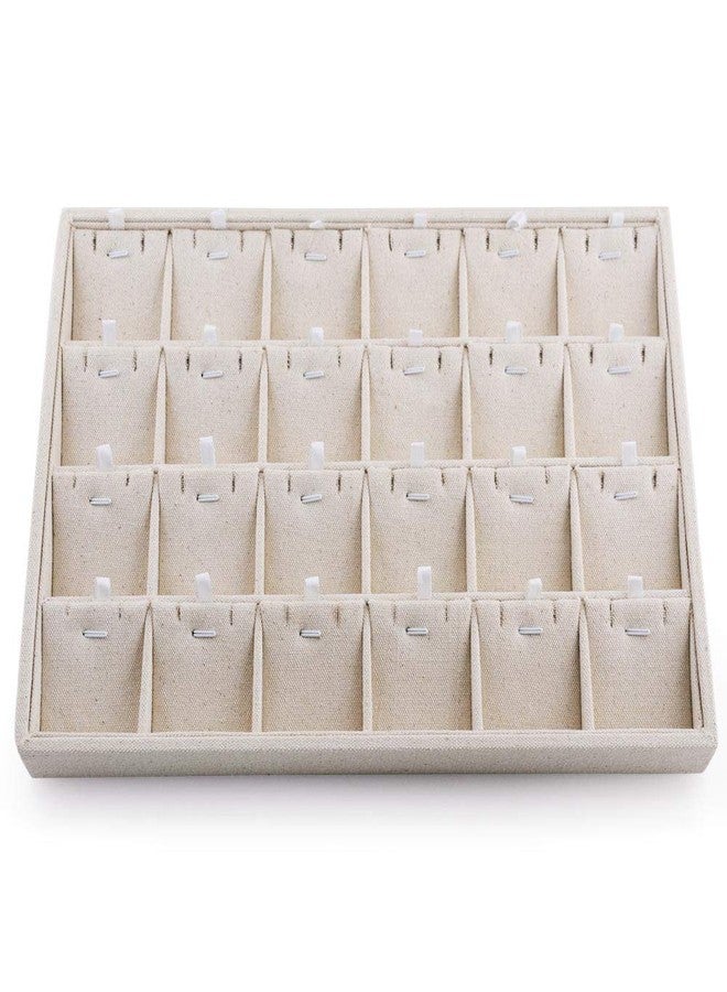 Oirlv Stockable 24 Grids Insert Jewelry Tray Pendant Earrings Storage Trays Showcase Display Organizer - Image 1