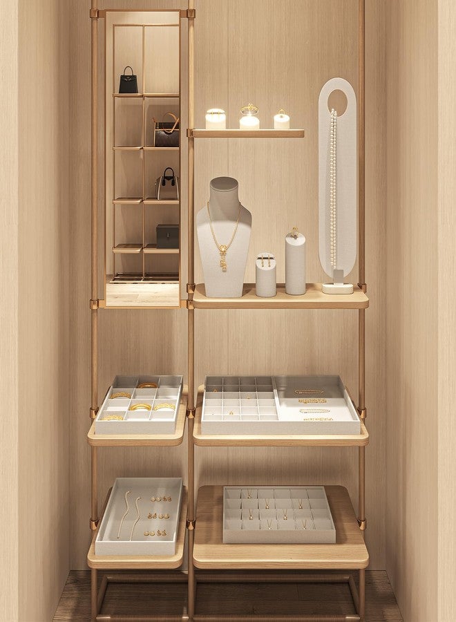 Oirlv Stockable 24 Grids Insert Jewelry Tray Pendant Earrings Storage Trays Showcase Display Organizer - Image 2