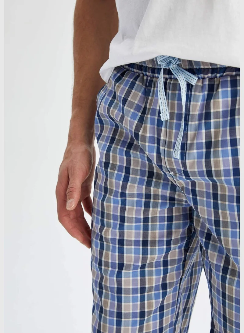 DeFacto Regular Fit Tie Waist Check Print Pyjama Bottom