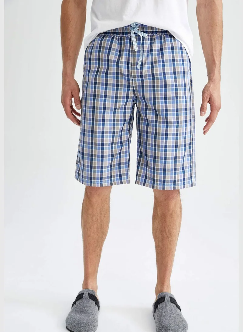 DeFacto Regular Fit Tie Waist Check Print Pyjama Bottom