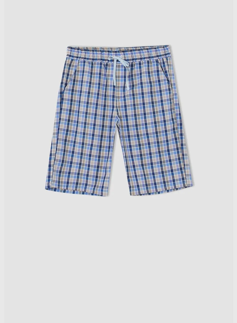 DeFacto Regular Fit Tie Waist Check Print Pyjama Bottom