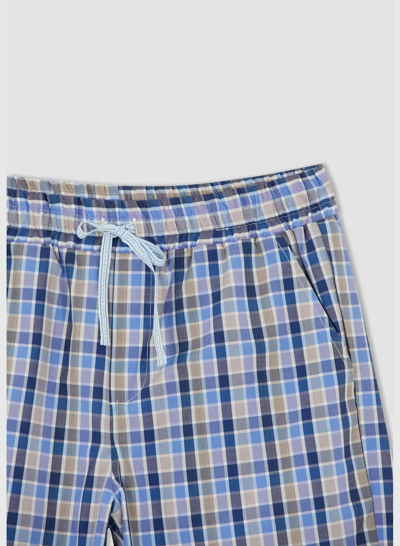 DeFacto Regular Fit Tie Waist Check Print Pyjama Bottom