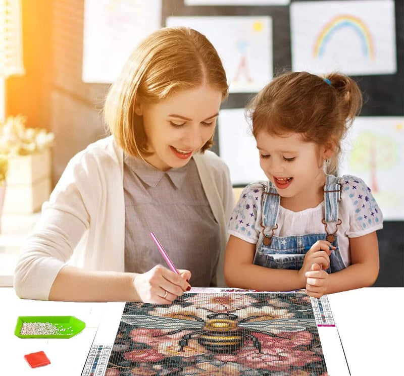 Tiwabb 4 Pack Diamond Art Kits for Adults Beginners,Dragonflies, Butterflies, Moths, Bees Full Round Drill DIY Diamond Painting Kits,Paint by Diamonds Dot Gem Art Crystal Easy,Home Wall Decor 12x16Inch - Image 2