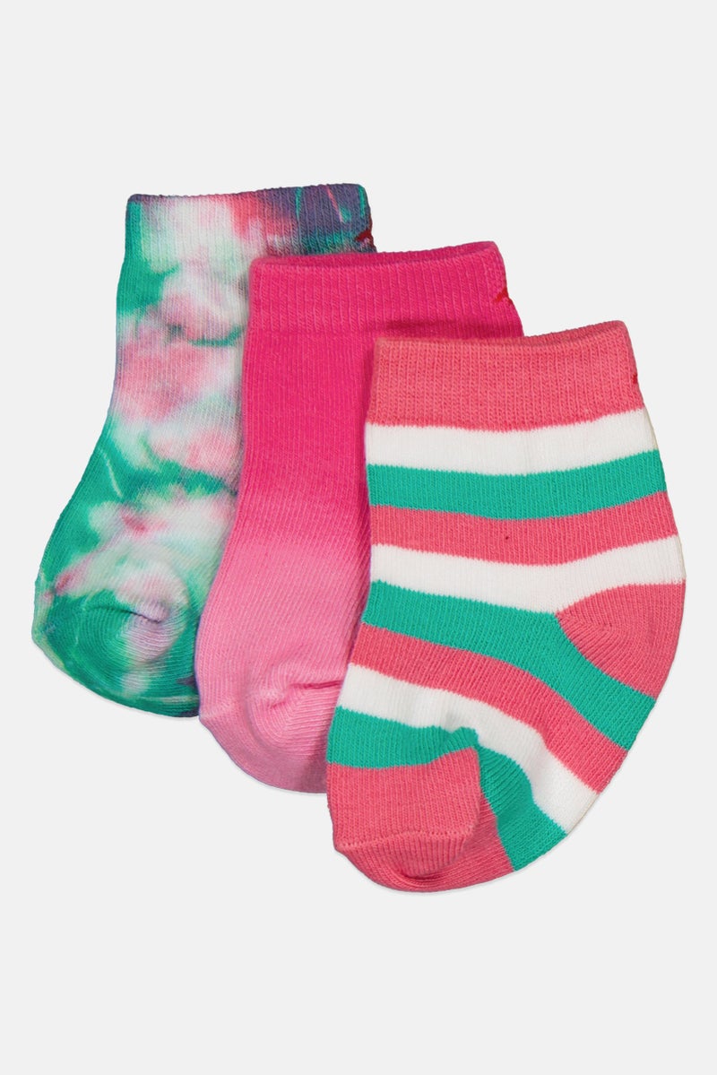 Hamleys Toddlers Girl 3 Pairs Tie-Dye Socks, Multicolor - Image 1