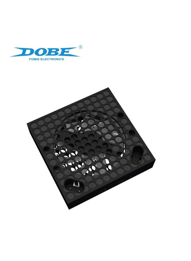 دوبي مروحة تبريد Xbox Series X/S مع تحكم ذكي في الحرارة، مروحة كبيرة هادئة، مؤشر LED، قاعدة شحن مزدوجة لبطاريات أذرع التحكم، وخطاف لتعليق الأذرع – نظام تبريد متعدد الوظائف - Image 5