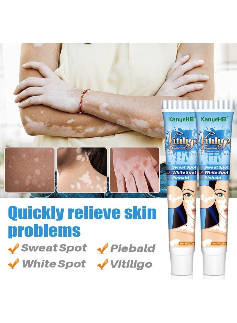 KanyeHB Vitiligo Ointment, Skin Vitiligo Treatment, Vitiligo Care Cream Reduces White Spots and Improves Skin Pigmentation (20g) - Image 3