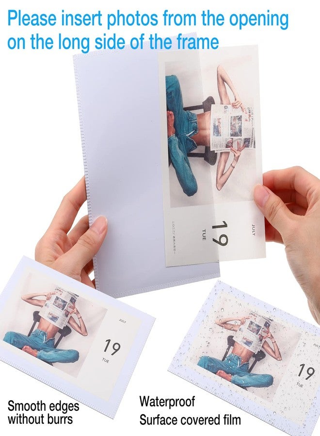 Yunsailing 50 Pack Magnetic Picture Frames Photo Frames for Refrigerator with Clear Pockets for Fridge Kitchen Office Cabinet Magnetic Display Wall(4 x 6 Inch,White) - Image 3