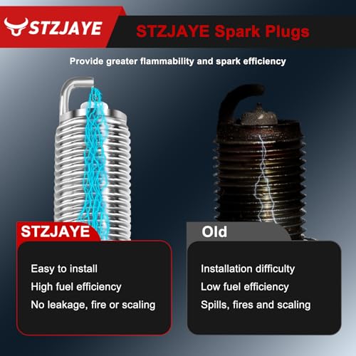 STZJAYE Iridium Spark Plugs 4Pack 93501 LKAR7BIX-11S Compatible with 2013-2017 Honda Accord 2.4, 2016-2020 Honda Civic 2.0, 2009-2015 Toyota Corolla 1.8,for CR-V for 350Z for Altima for Maxima - Image 5